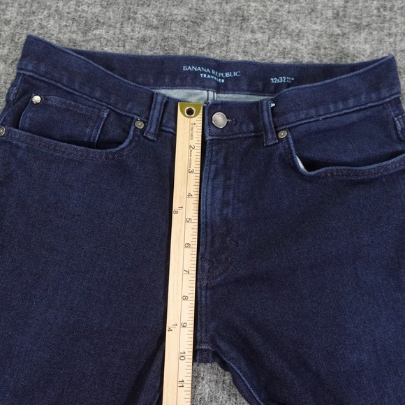 Banana Republic Traveler Jeans 32X32 Blue Denim Slim Fit‎ Stretch Casual 31X30 - Picture 10 of 13